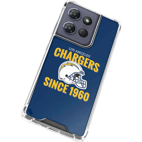 NFL Los Angeles Chargers Helmet Moto G Play 5G (2025) Clear Case